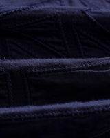 wax london men's Park - Navy Tonal Applique Jacket