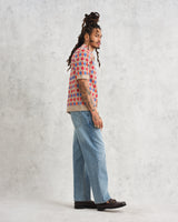 wax london men's Porto - Multicolour Splash Crochet Shirt