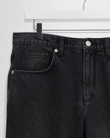 wax london men's Russell - Washed Black Straight Fit Denim Jeans