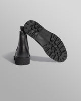 wax london S.T. Valentin - Black Grained Leather Chelsea Boots