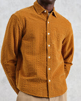wax london Shelly - Mustard Seersucker Corduroy Shirt