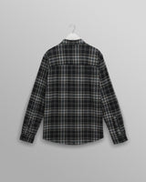 wax london men's Shelly - Navy And Multicolour Seersucker Flannel Shirt