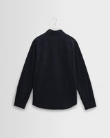 wax london men's Shelly - Navy Seersucker Corduroy Shirt