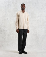 wax london Shelly - Stone Seersucker Corduroy Shirt