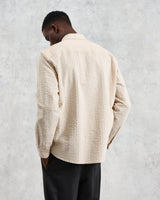 wax london Shelly - Stone Seersucker Corduroy Shirt