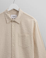 wax london Shelly - Stone Seersucker Corduroy Shirt