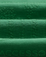 wax london men's Sidney - Washed Green Embroidered Brushed Cotton Sweatshirt