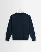 wax london men's Sidney - Washed Navy Brushed Cotton Sweatshirt