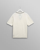 wax london men's Siena - Ecru Fine Gauge Cotton Polo