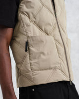 wax london Skye - Khaki Quilted Nylon Gilet