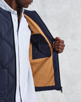 wax london Skye - Navy Quilted Nylon Gilet