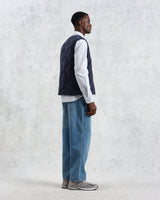 wax london Skye - Navy Quilted Nylon Gilet