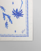 wax london Sloane - White And Blue Doodle Neck Scarf