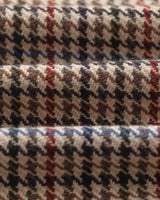 wax london men's Stan - Natural Houndstooth Check Wool Car Coat