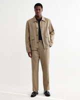 wax london men's Strand - Beige Cotton Tencel Twill Jacket