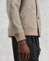 wax london Tor - Natural Boucle Wool Cardigan