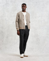 wax london Tor - Natural Boucle Wool Cardigan