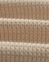 wax london Tristan - Sand Cable Stitch Knitted Shirt