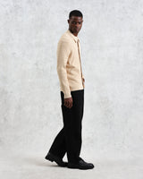 wax london Tristan - Sand Cable Stitch Knitted Shirt