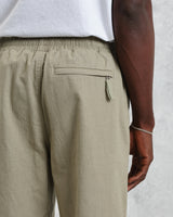 wax london men's Tyne - Light Khaki Linen Ripstop Trousers