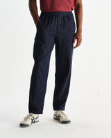 wax london men's Tyne - Navy Wool Blend Trousers