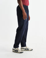wax london men's Tyne - Navy Wool Blend Trousers