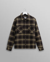 wax london men's Whiting - Black And Yellow Hutton Check Overshirt
