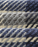 wax london navy spear check overshirt fabric