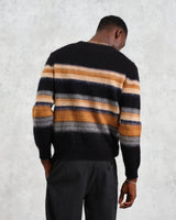 wax london Wilde - Black Brush Stripe Crew Neck