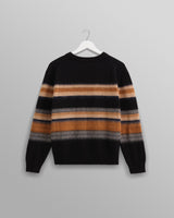 wax london Wilde - Black Brush Stripe Crew Neck