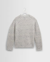 wax london men's Wilde - Multicolour Fleck Ribbed Chunky Wool Crewneck