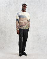 wax london Wilde - Natural Landscape Print Wool Jumper