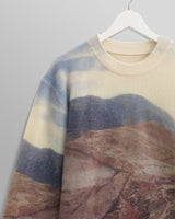 wax london Wilde - Natural Landscape Print Wool Jumper