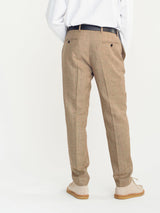 Alp Trouser Brown Check Linen