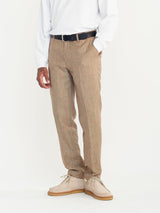 Alp Trouser Brown Check Linen
