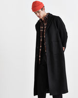 Condo Coat Black Melton Wool