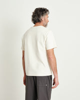 Dean T Shirt Textured Ecru Script
