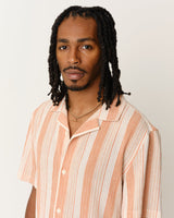 Didcot Shirt Orange Crinkle Stripe