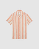 Didcot Shirt Orange Crinkle Stripe
