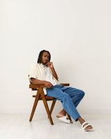 Drum Shirt Ecru Textured Stripe