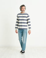 Hayden LS T Shirt Blue Newton Stripe
