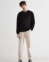 Hayden LS T Shirt Black With Tonal W