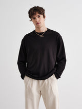Hayden Long Sleeve T Shirt Black With Tonal W