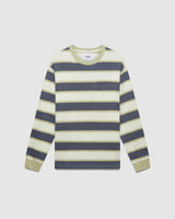 Hayden LS T Shirt Blue Newton Stripe