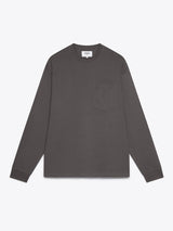 Hayden Long Sleeve Pocket T Shirt Charcoal
