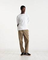 Hayden LS T Shirt White With Tonal W