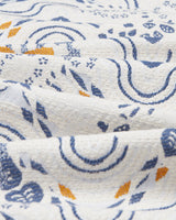 Kurt Trousers Blue/Mustard Floral Jacquard