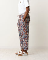 Kurt Trousers Navy/Rust Fire Jacquard