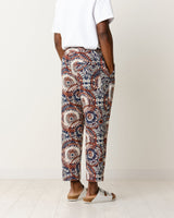 Kurt Trousers Navy/Rust Fire Jacquard