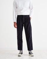 Pleat Trouser Navy Cord